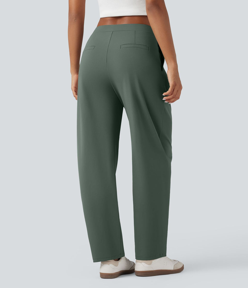 Pantalon tailleur fuselé asymétrique taille moyenne Halara Flex™ DayStretch avec poches