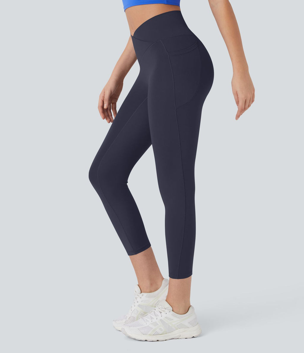 Softlyzero™ Legging Capri Unis Poches Croisées - UPF50+
