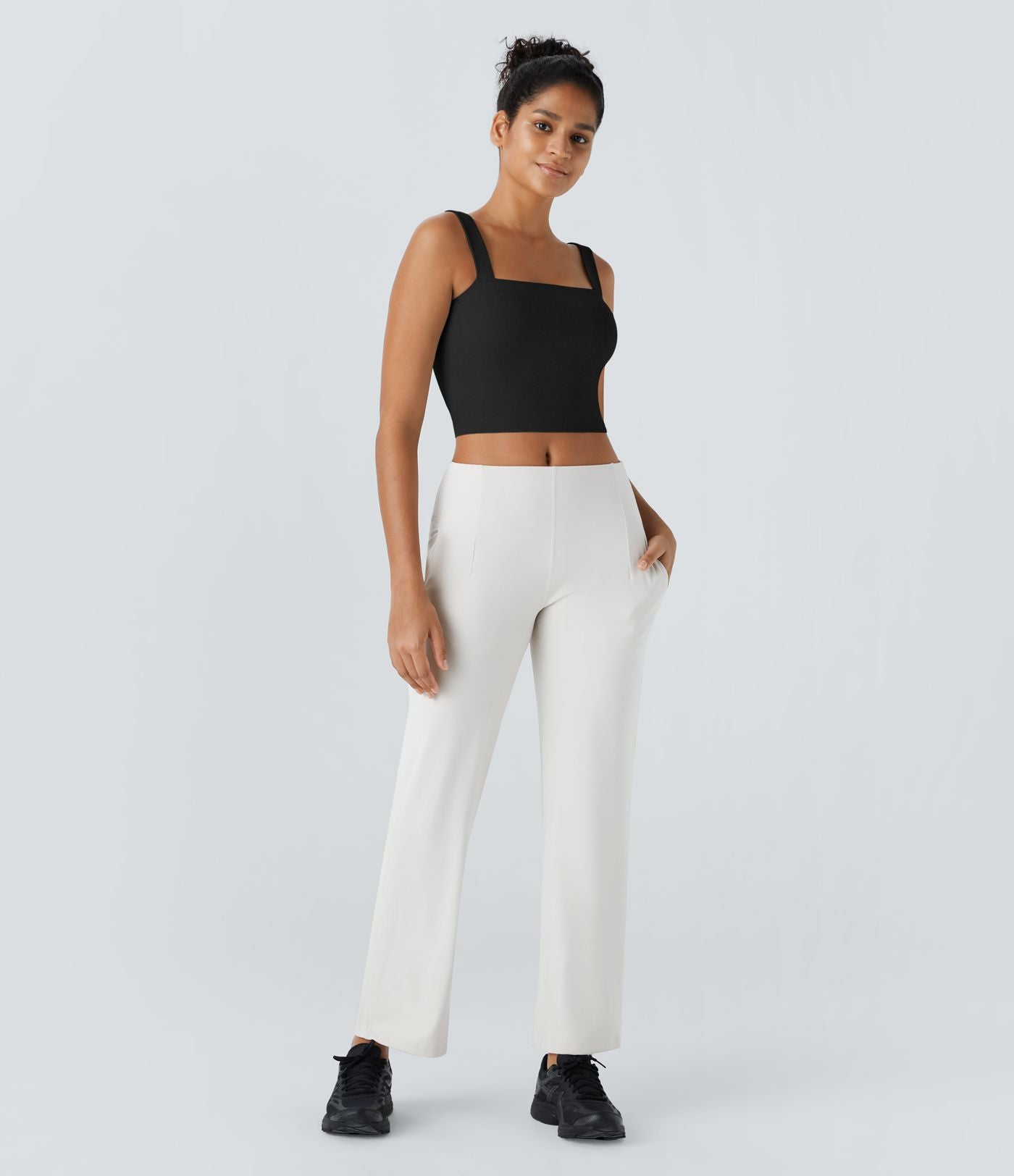 Softlyzero™ Plush Softlyzero™ Débardeur de Yoga Skinny Court à Encolure Carrée en Peluche