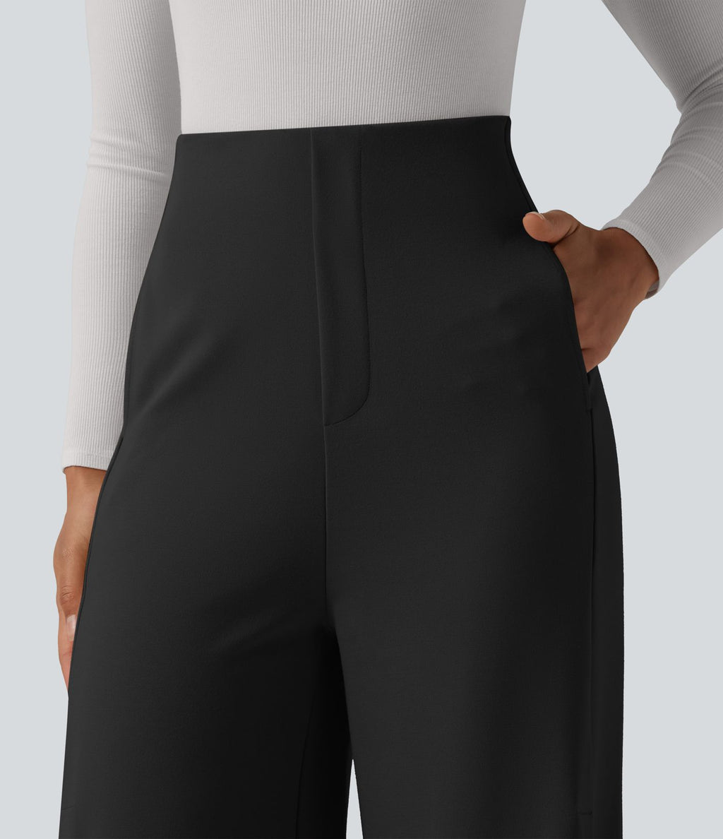 Pantalon tailleur capri large Halara Flex™ taille haute avec poches