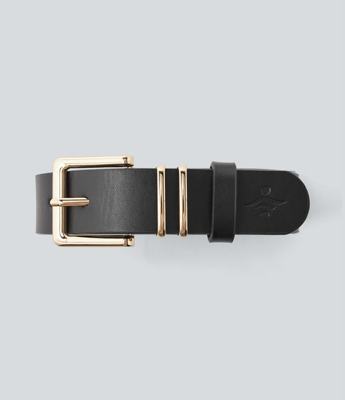 Ceinture à boucle métallique carrée
