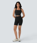 Débardeur yoga court SoftlyZero™ Airy col carré effet frais InstantCool, bonnets E-G