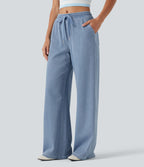 Jogging taille basse Halara Flex™ jambes larges, effet sparkle, avec poches