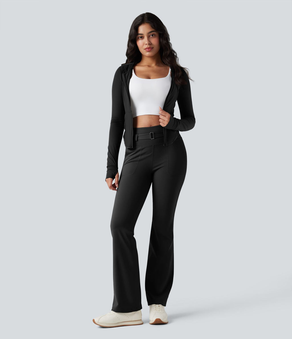 Legging bootcut randonnée gainant taille haute DayStretch avec poches