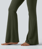 Halara UltraSculpt™ Legging évasé de yoga taille haute en V avec dentelle contrastée et poches