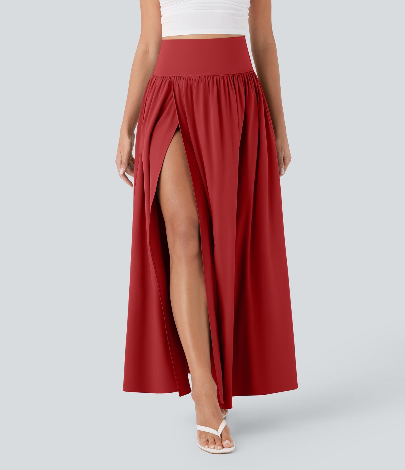 Jupe maxi fluide 2-en-1 gainante taille haute à séchage rapide Breezeful™