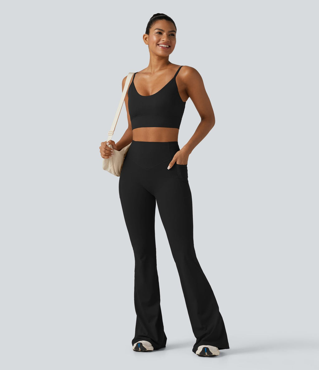 Brassière de sport et de yoga Halara UltraSculpt™ côtelé à maintien léger