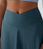 Jupe de tennis mini 2-en-1 quotidienne SoftlyZero™ Airy avec croisement, poche latérale et effet frais InstantCool, Lucid, protection solaire UPF50+