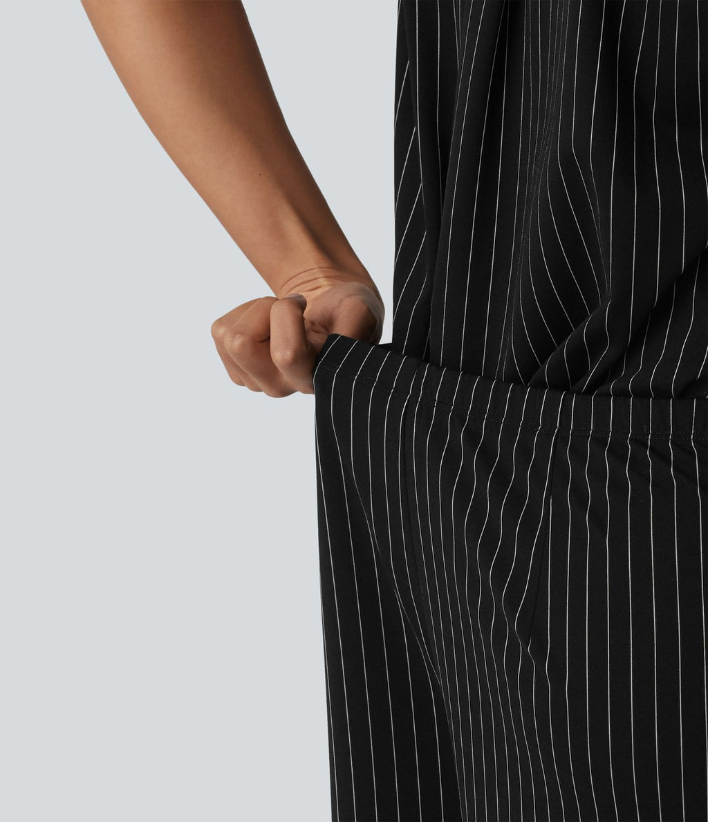 Combinaison chemise manches courtes bureau à effet frais avec ceintures et poches, accès facile Easy Peasy