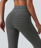 Halara UltraSculpt™ Legging de yoga taille haute jacquard à rayures avec cordon de serrage et poches