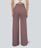 Pantalon yoga large croisé avec ourlet et poches DayStretch - Smile