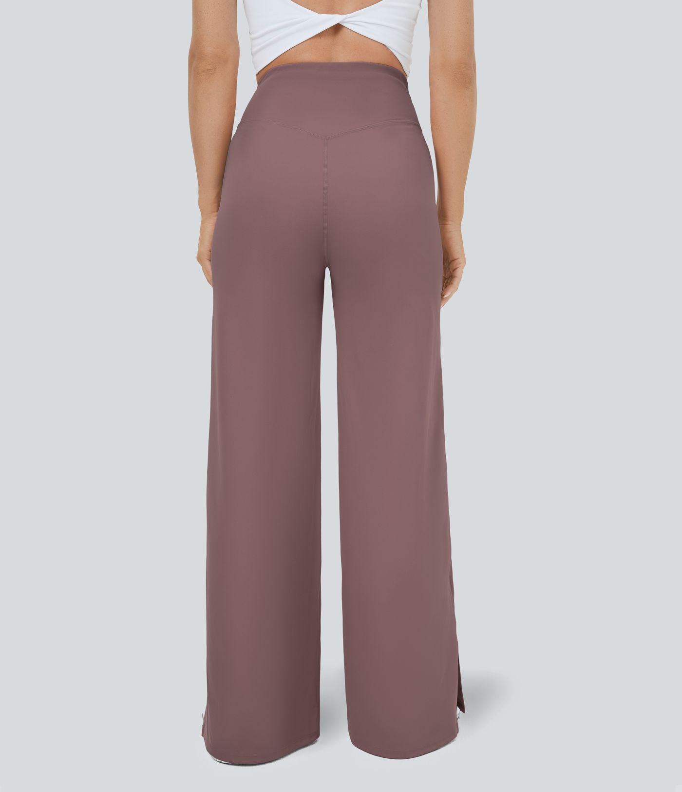 Pantalon yoga large croisé avec ourlet et poches DayStretch - Smile
