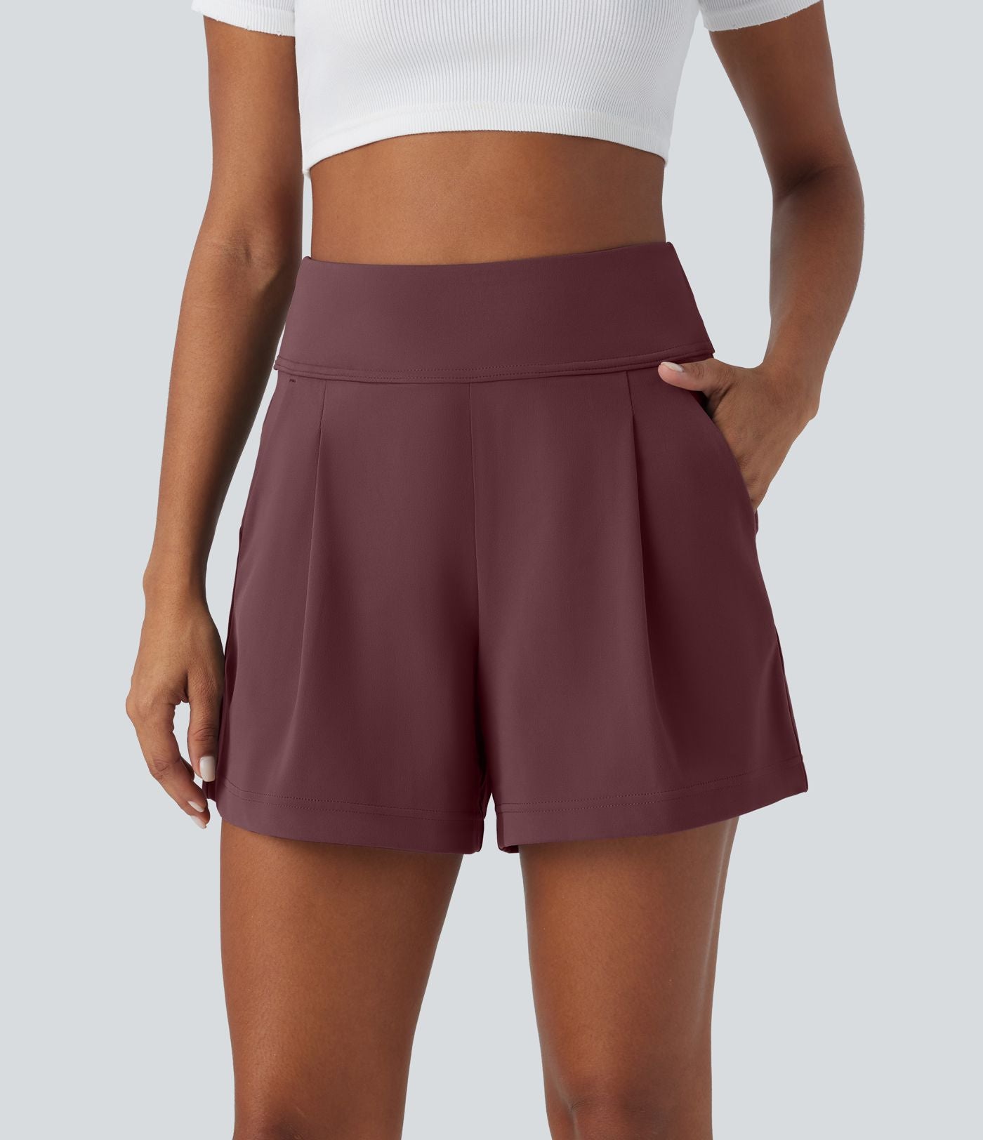 Short de travail large taille haute DayStretch avec poches