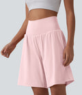Short de yoga 2-en-1 SoftlyZero™ Airy taille très haute effet frais InstantCool 22,8 cm avec poches
