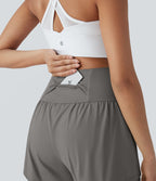 Short de yoga 2-en-1 SoftlyZero™ Airy taille très haute effet frais InstantCool 12,5 cm avec poches