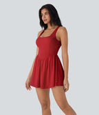 Robe active danse mini 2-en-1 Breezeful™ dos nu avec liens dos séchage rapide et poche latérale - Édition Easy Peasy