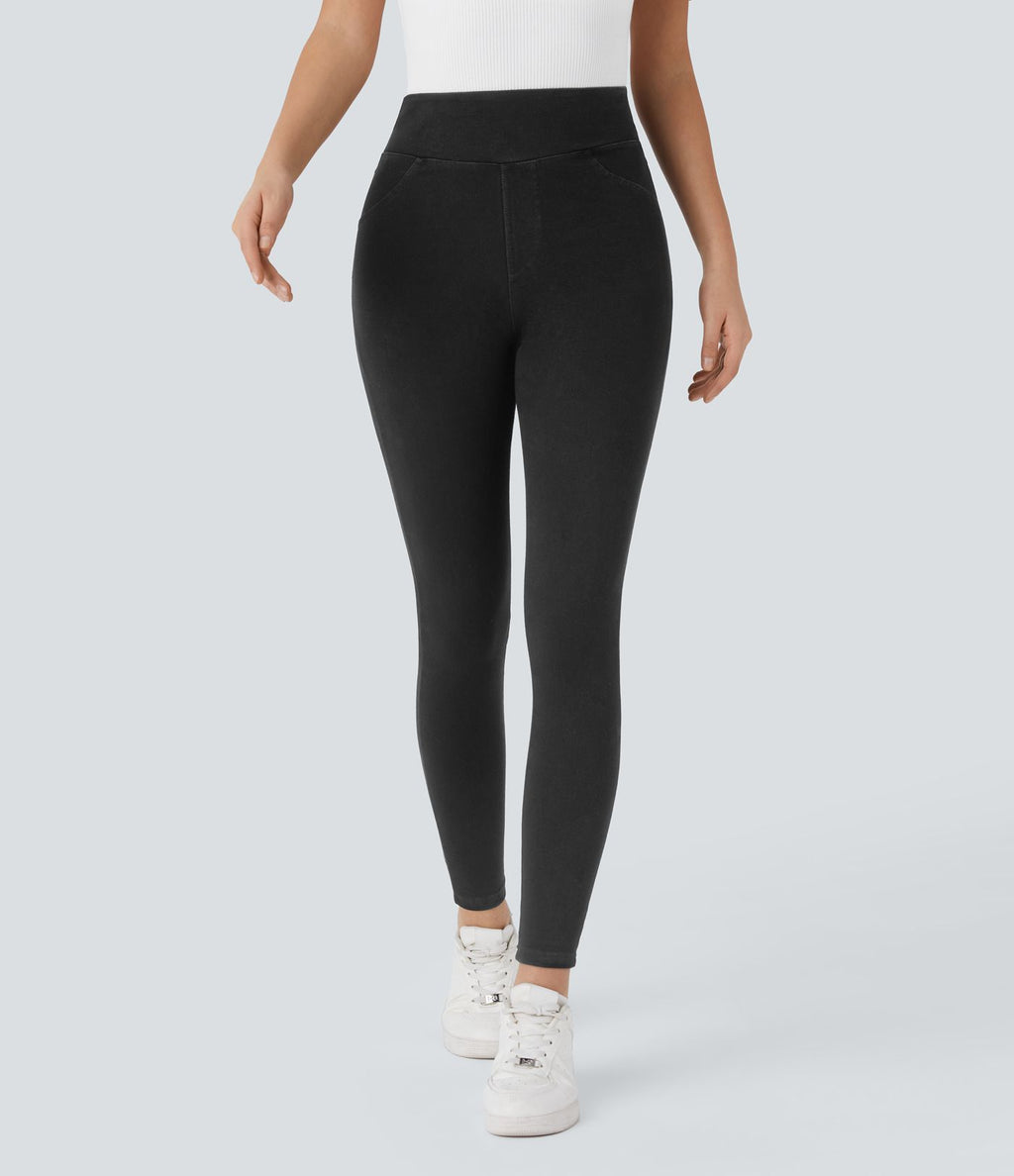 Legging en denim taille haute Halara Flex™ Denim Heat avec poches