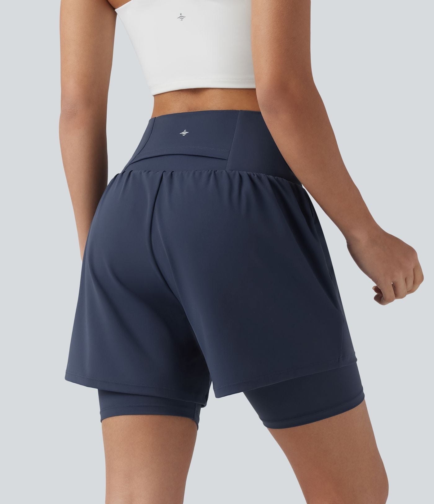 Short de yoga SoftlyZero™ Airy 2-en-1 taille ultra-haute effet frais InstantCool 17,5 cm avec poches