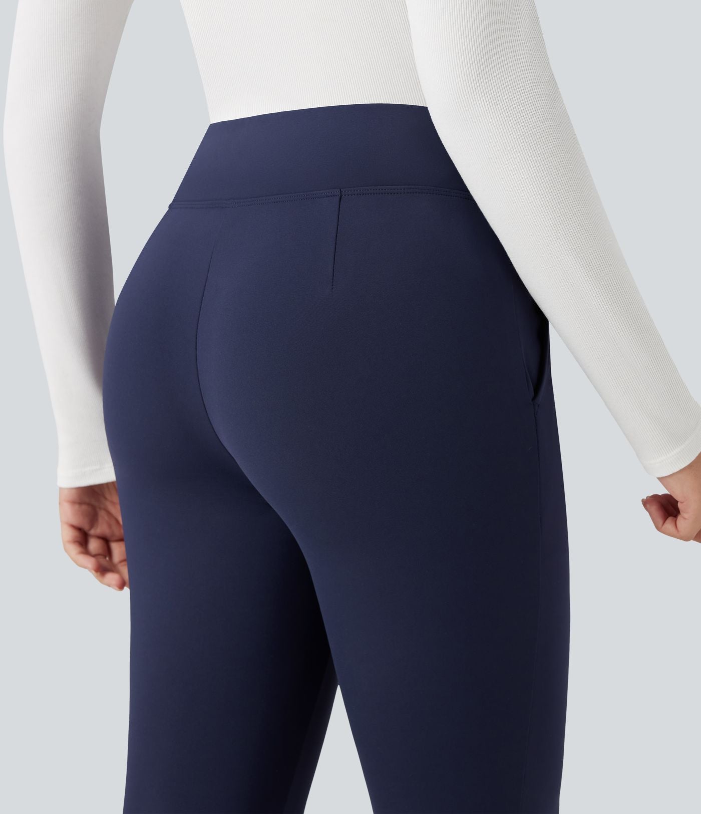Pantalon tailleur thermique SoftlyZero™ Plush taille en V taille haute avec fermeture éclair et poches
