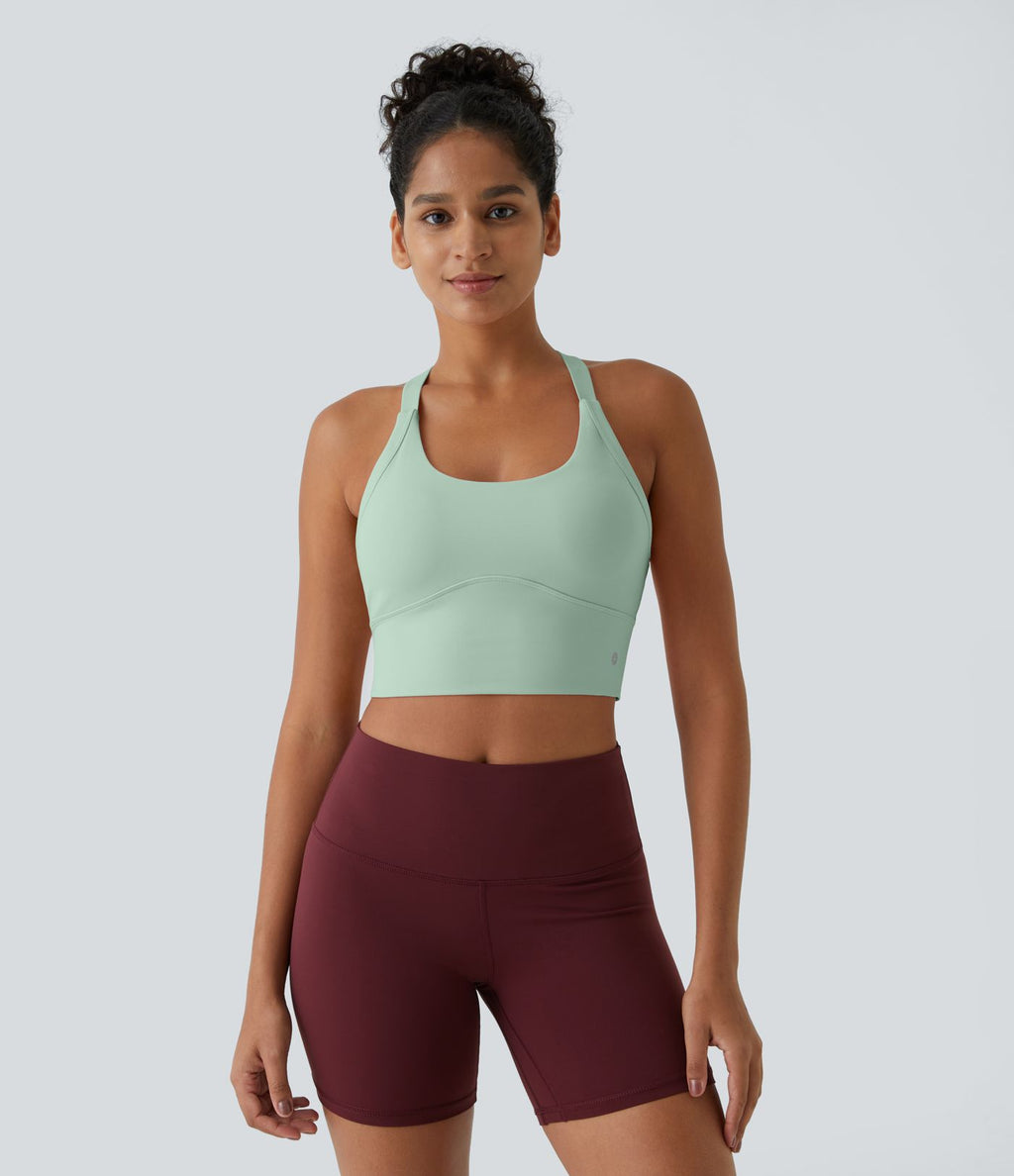 Débardeur yoga court SoftlyZero™ Plush à découpes A-C