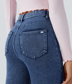 Leggings 7/8 de travail en denim taille haute avec poches Halara Flex™