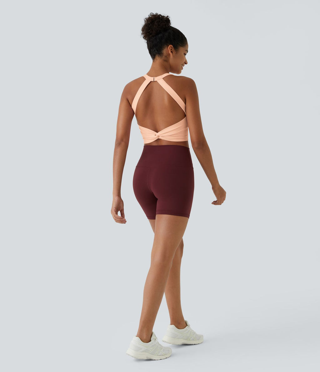 Débardeur yoga court SoftlyZero™ Plush à découpes A-C