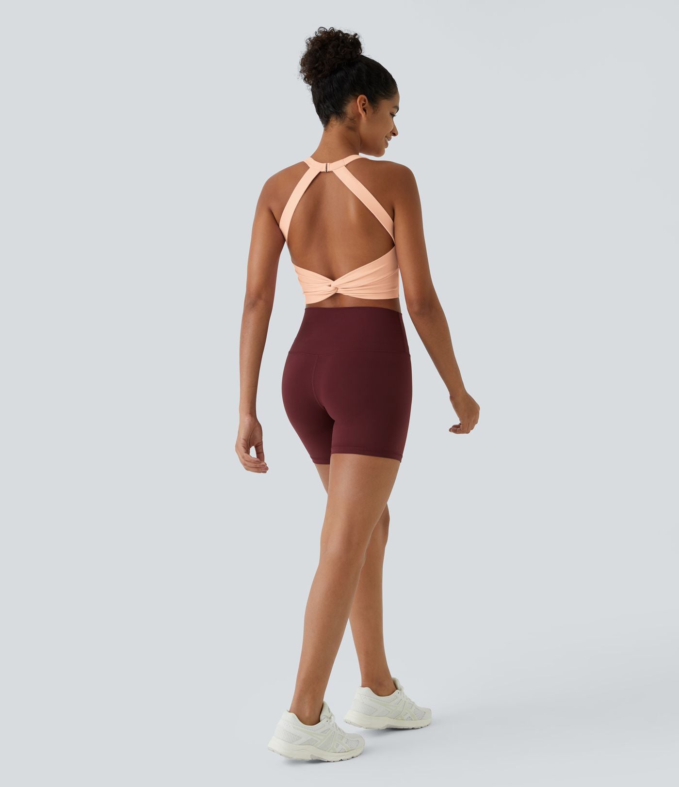 Débardeur yoga court SoftlyZero™ Plush à découpes A-C