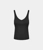 Softlyzero™ Plush Top Débardeur Uni Col en V Soutien-Gorge Intégré