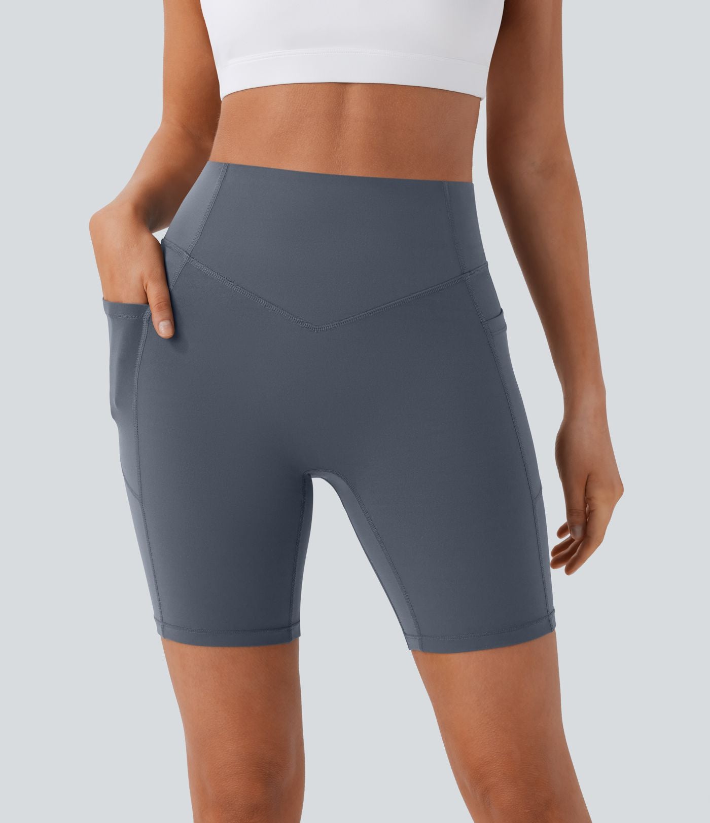 Legging de yoga gainant taille haute chiné à séchage rapide avec poches Halara UltraSculpt™