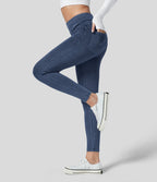 Legging en denim taille haute Halara Flex™ Denim Heat avec poches
