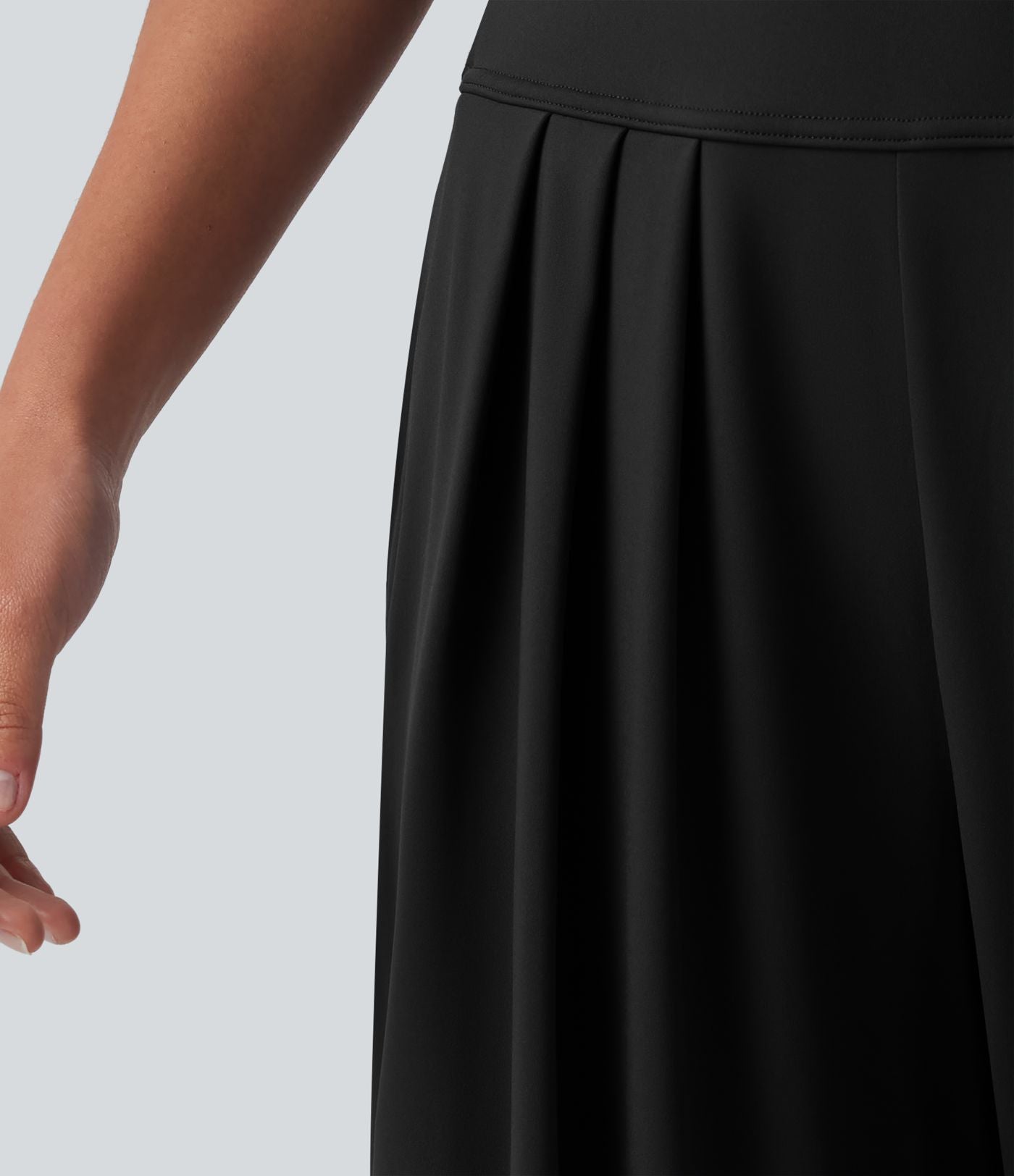 Pantalon yoga ample SoftlyZero™Airy effet frais InstantCool à plis taille haute avec poches