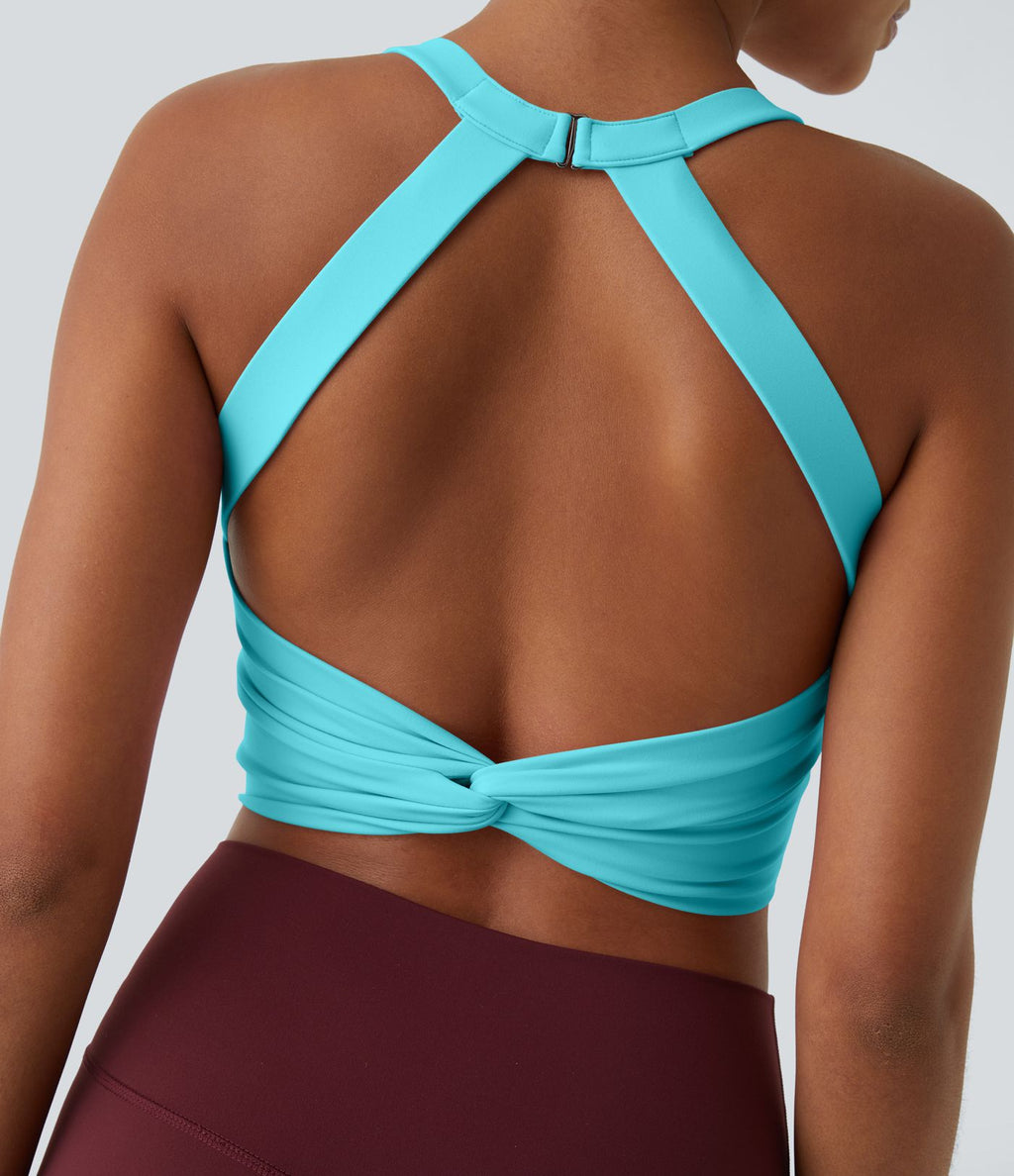 Débardeur yoga court SoftlyZero™ Plush à découpes A-C