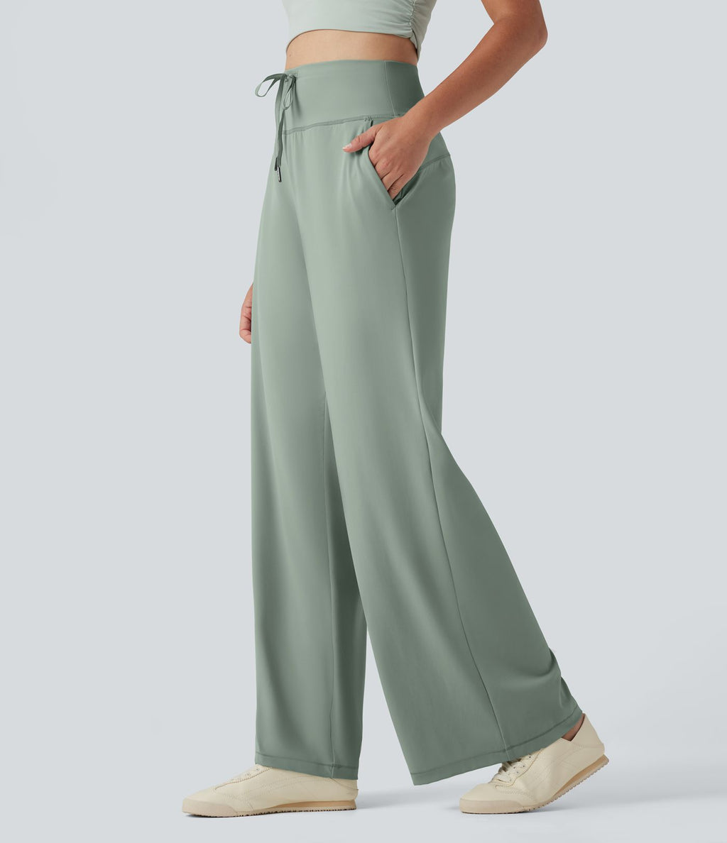 Pantalon de yoga Halara UltraSculpt™ taille haute avec cordon de serrage et poches