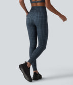 Legging de yoga Halara UltraSculpt™ taille haute avec cordon de serrage imprimé carreaux avec poches