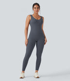 Combinaison de sport Halara UltraSculpt™ col V gainante push-up à poches