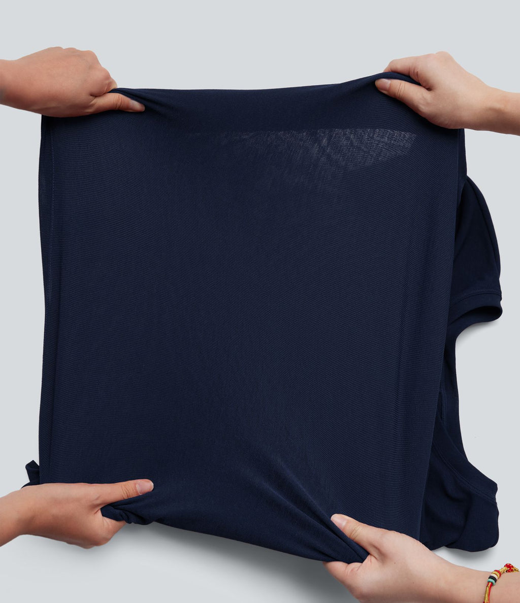 T-shirt col rond manches chauve-souris coupe décontractée