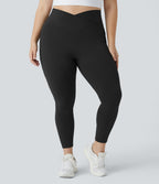 Softlyzero™ Legging Grande Taille Pleine Longueur Taille Haute Poches Latérales Croisée - UPF50+