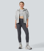 Legging 7/8 en molleton taille haute de randonnée avec poches
