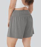 Short tailleur 2-en-1 Cool Touch yoga taille très haute Softlyzero™ Airy grande taille 17,5 cm avec poches