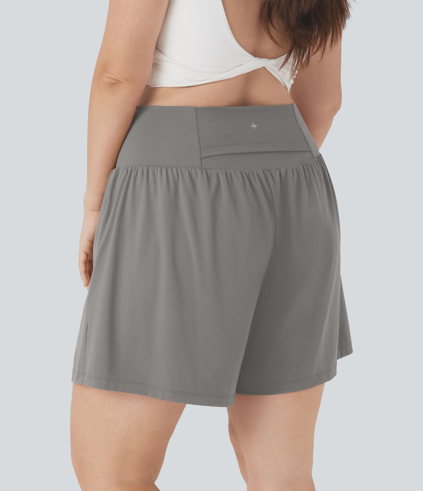 Short tailleur 2-en-1 Cool Touch yoga taille très haute Softlyzero™ Airy grande taille 17,5 cm avec poches