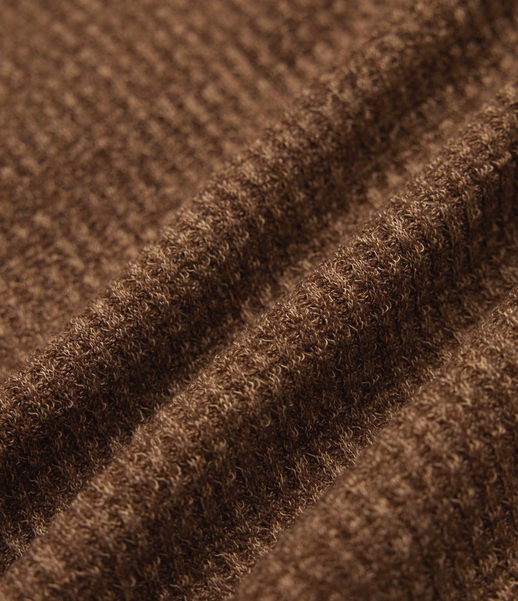 Veste décontractée maille gaufrée manches longues avec poches