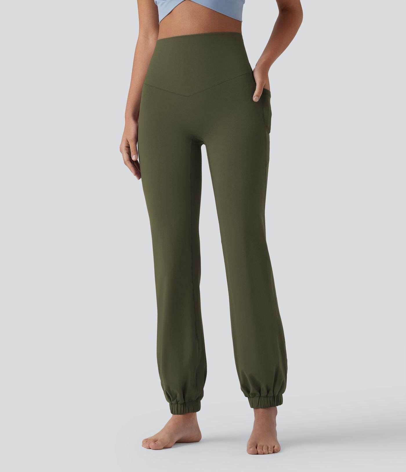 Jogging ballon danse SoftlyZero™ taille haute gainant avec poches