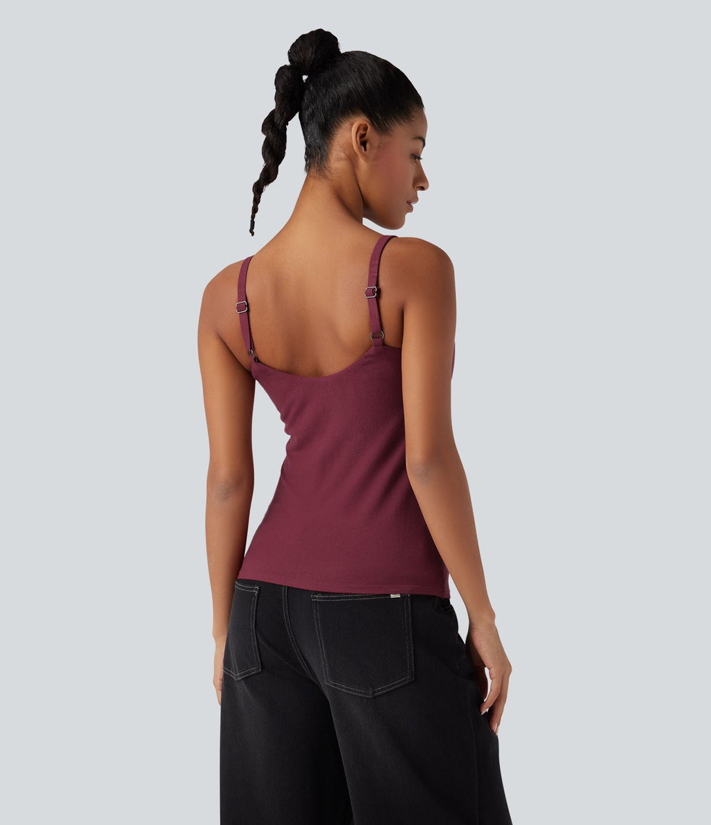 Débardeur caraco coques moulées effet push-up bretelles réglables bonnets E-G