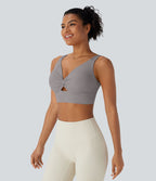 Brassière yoga SoftlyZero™ Airy maintien léger découpes effet frais InstantCool, bonnets E-G