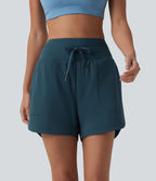 Short de running SoftlyZero™ Airy 2-en-1 taille haute effet frais InstantCool avec cordon de serrage et poches