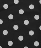 Robe décontractée col cheminée à pois en mesh avec manches à volants, ceinture et poches