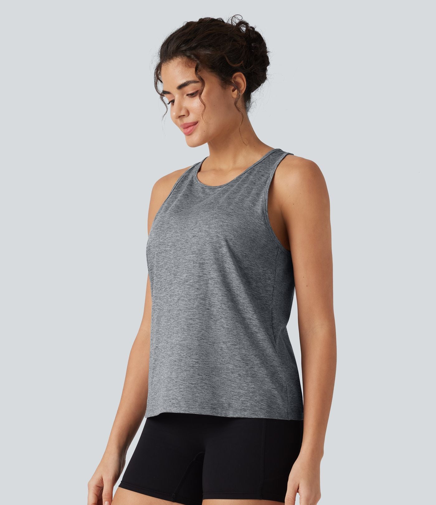 Débardeur de yoga ajusté dos ajouré