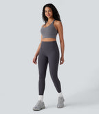 Halara UltraSculpt™ Brassière de sport yoga soutien léger col U dos nu avec crochets ajustables