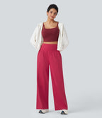 Pantalon yoga 2-en-1 SoftlyZero™ Airy taille très haute coupe droite effet frais InstantCool avec poches