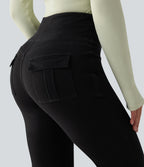 Jean évasé Halara Flex™ casual gainant taille haute avec poches